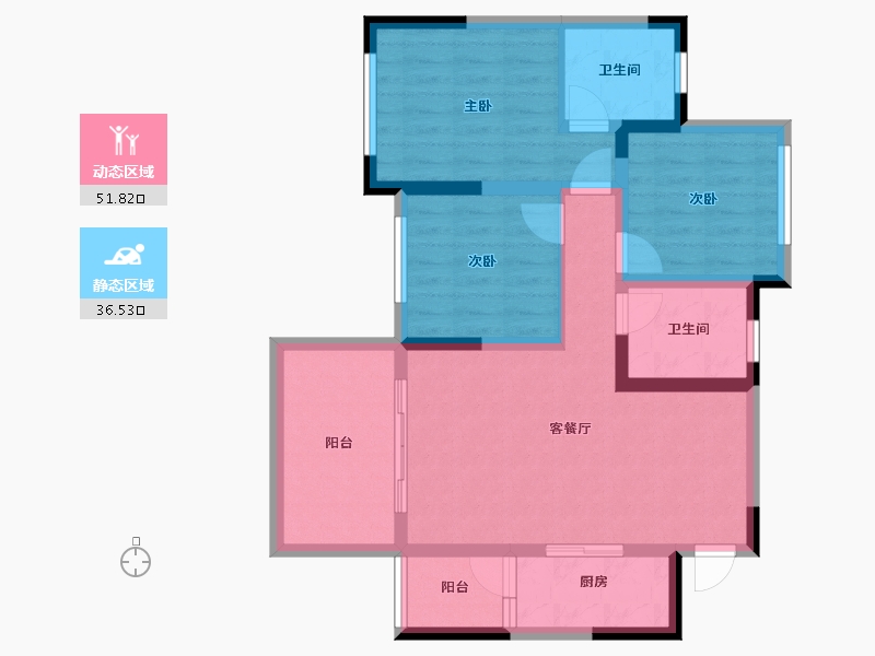 四川省-宜宾市-阳光森林城市佳境-77.79-户型库-动静分区