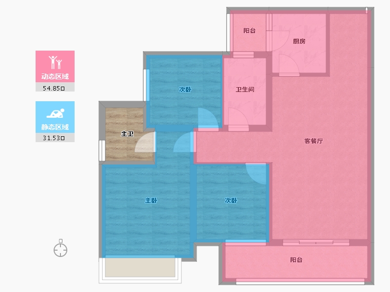 四川省-成都市-朗诗未来街区-80.26-户型库-动静分区