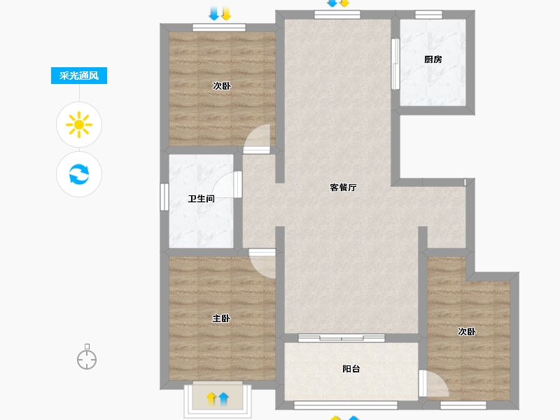 新疆维吾尔自治区-伊犁哈萨克自治州-印象江南-89.26-户型库-采光通风