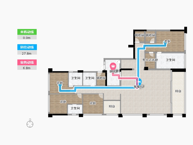 重庆-重庆市-公园大道-231.04-户型库-动静线