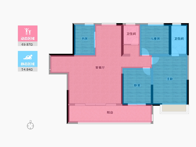 河南省-洛阳市-建业滨河珑府-112.04-户型库-动静分区