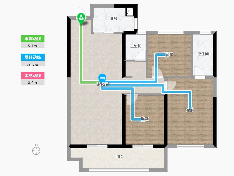 山东省-菏泽市-正东凯旋豪庭-98.34-户型库-动静线