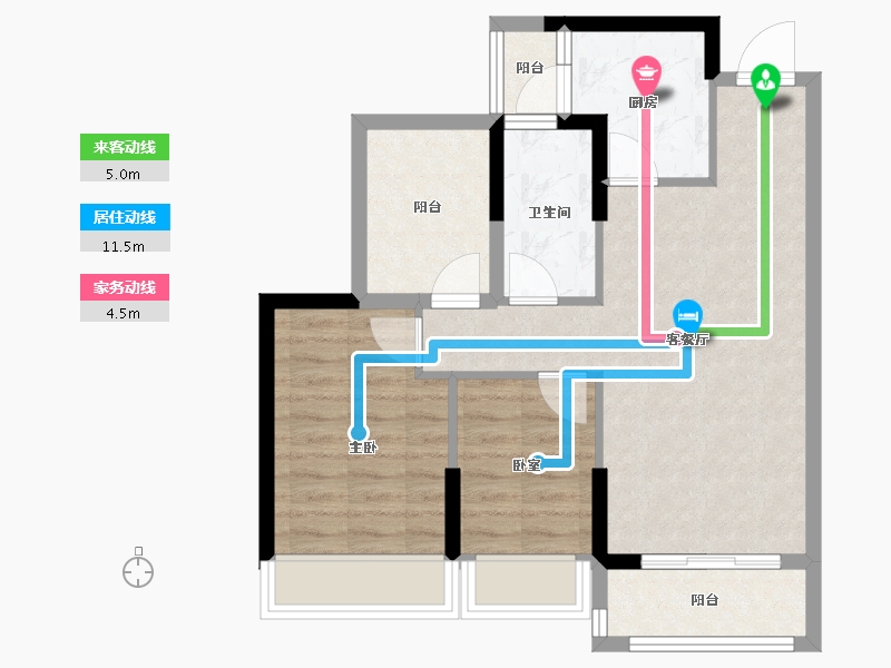 广东省-惠州市-江滨华府-66.16-户型库-动静线