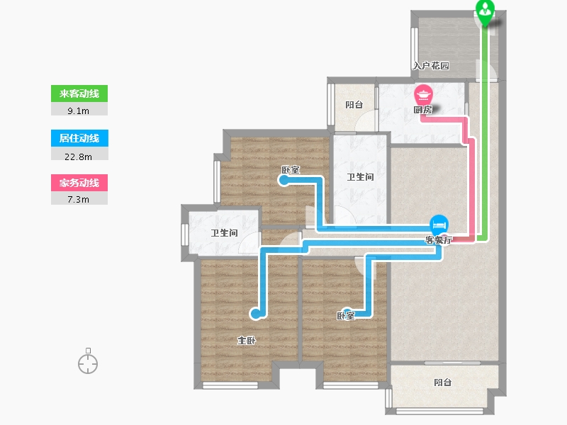 广东省-佛山市-浅水南湾-101.00-户型库-动静线