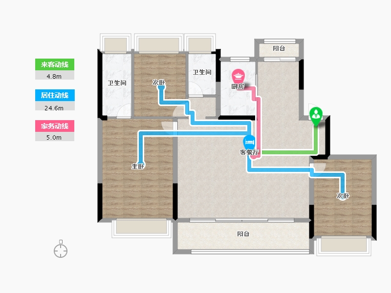 江苏省-盐城市-​绿城晓风印月-123.45-户型库-动静线