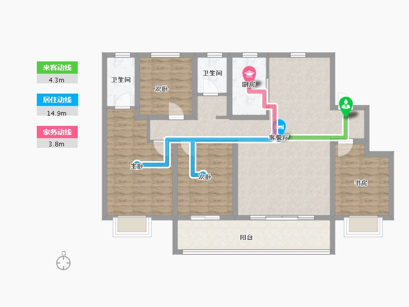 安徽省-阜阳市-华安公园1号-108.00-户型库-动静线