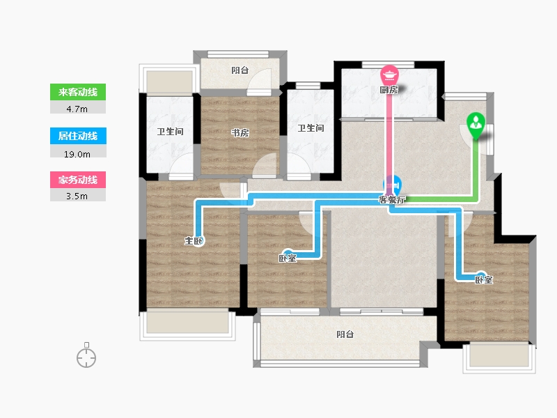 江苏省-盐城市-新城云图时光-99.20-户型库-动静线