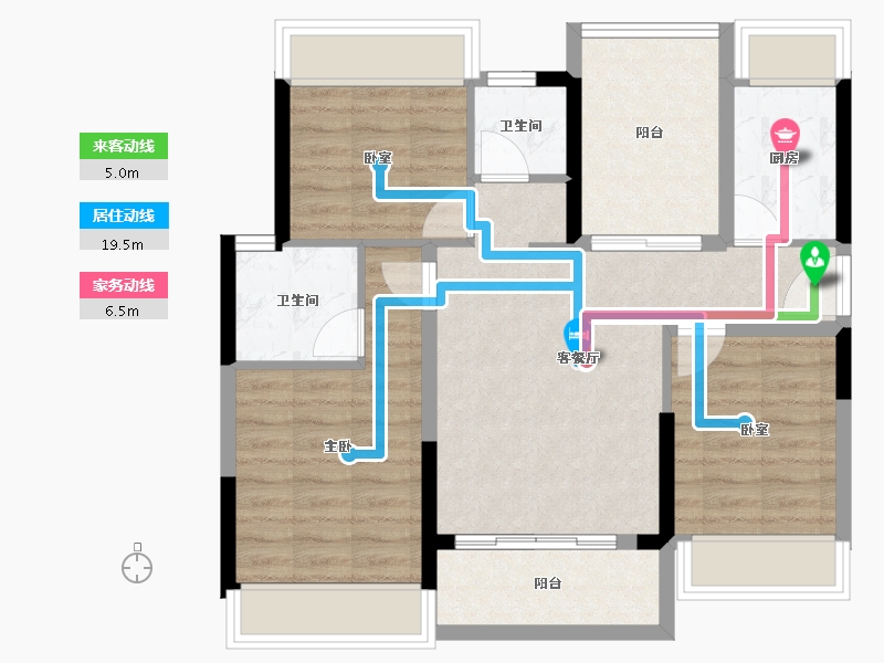 广东省-惠州市-江滨华府-74.96-户型库-动静线