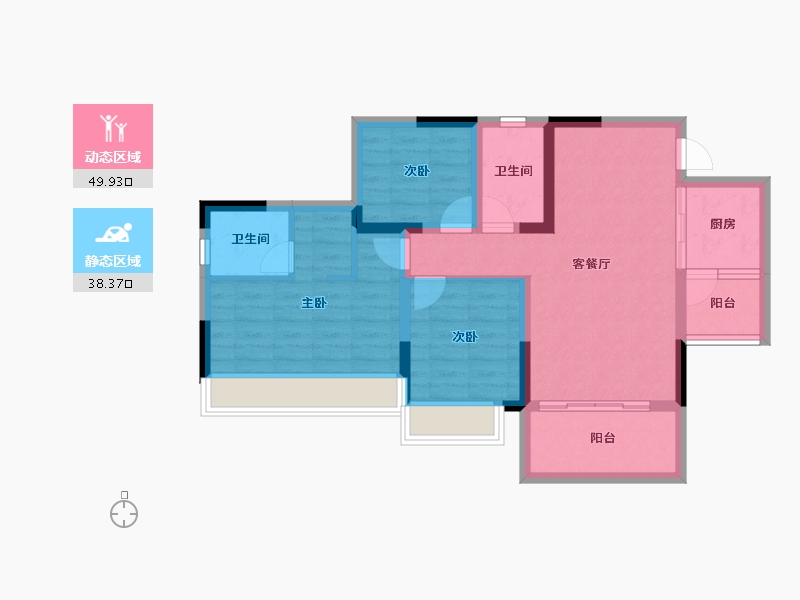 四川省-内江市-西城首座-77.95-户型库-动静分区