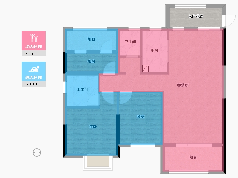 湖南省-郴州市-十九峯-85.15-户型库-动静分区