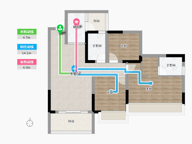 四川省-内江市-西城首座-76.37-户型库-动静线