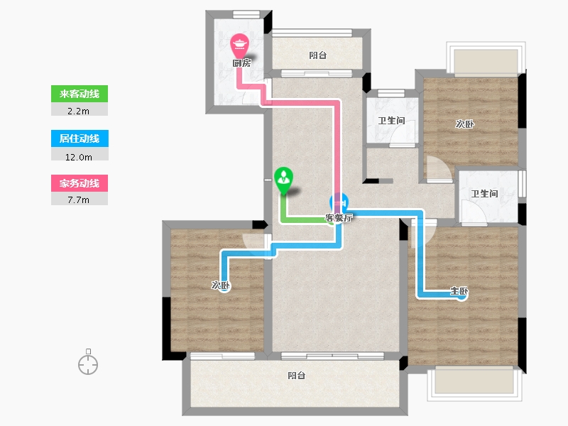 江西省-宜春市-明珠壹号-90.37-户型库-动静线