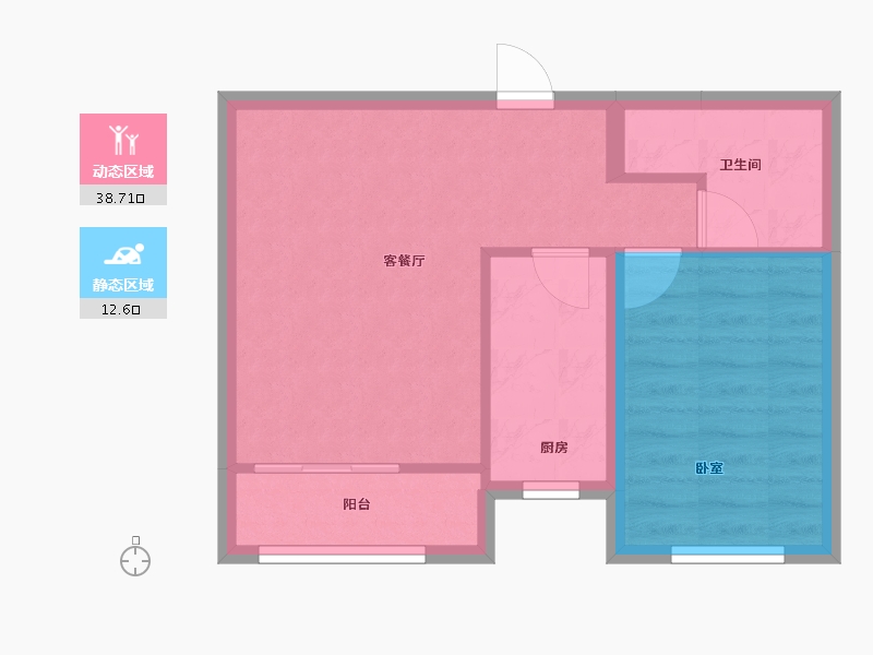 辽宁省-葫芦岛市-中央国际城-45.76-户型库-动静分区