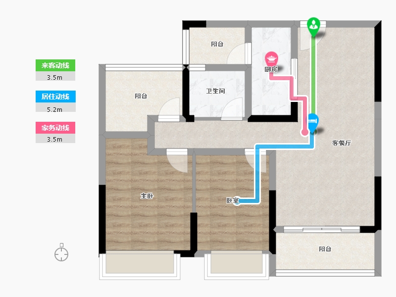 广东省-惠州市-江滨华府-74.08-户型库-动静线