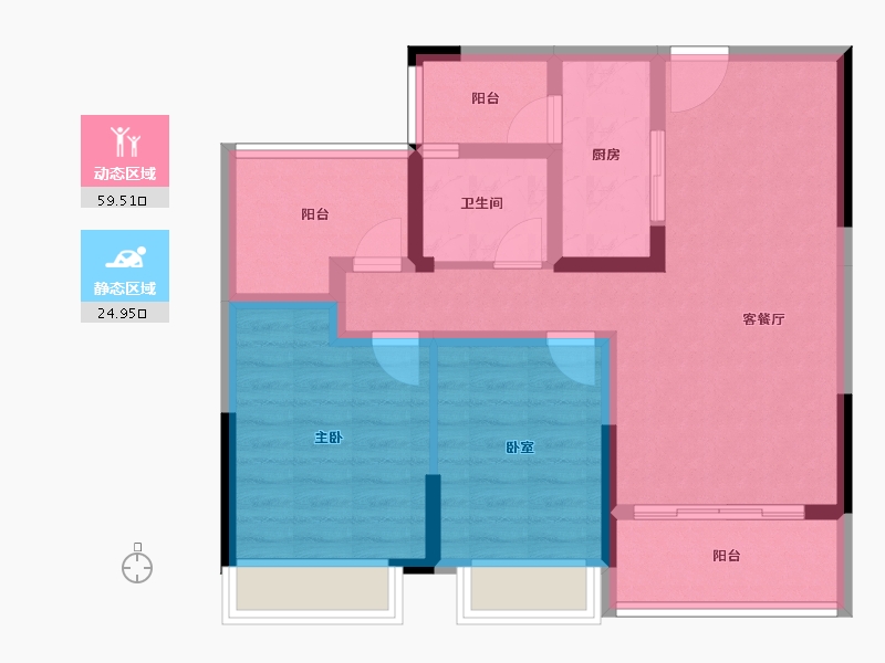 广东省-惠州市-江滨华府-74.08-户型库-动静分区