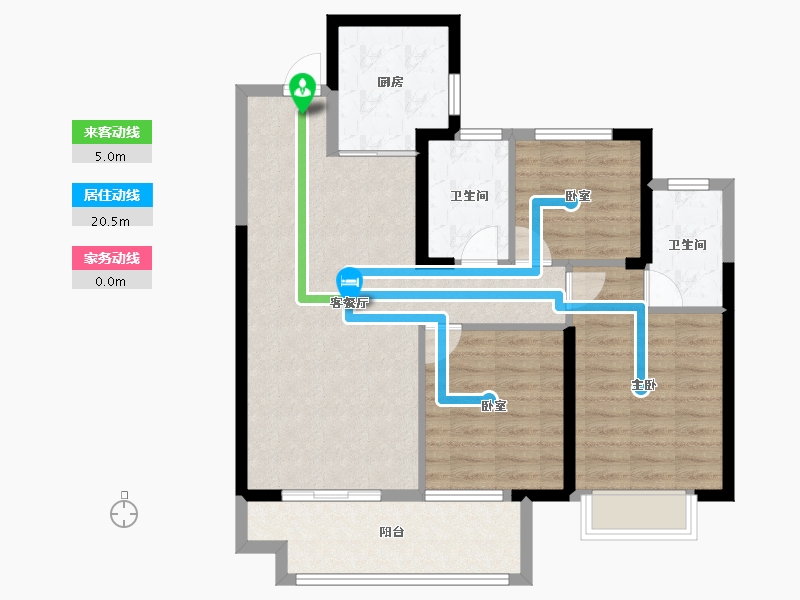 江苏省-盐城市-​中海华樾-87.20-户型库-动静线