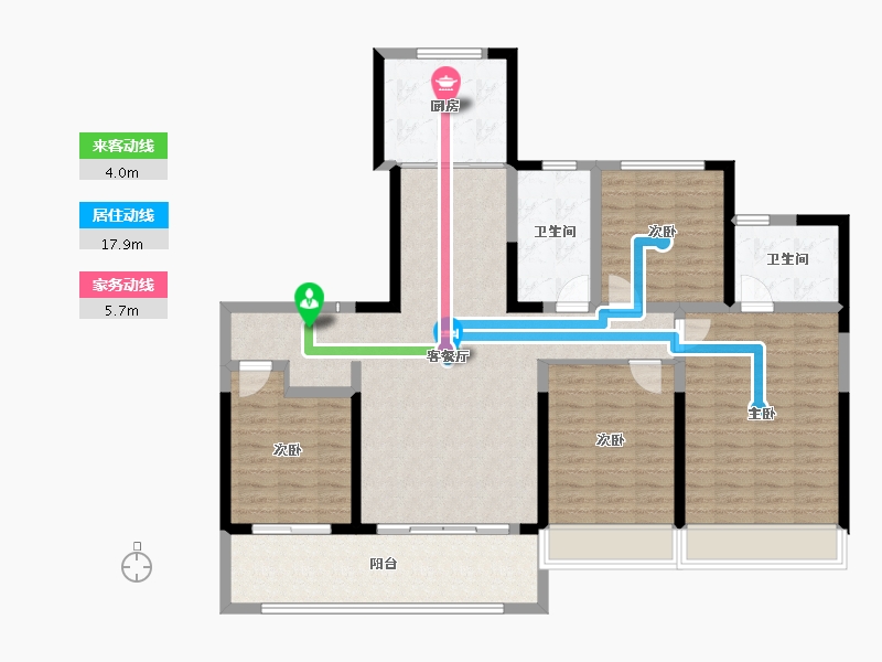 山东省-菏泽市-明丰理想城-123.48-户型库-动静线