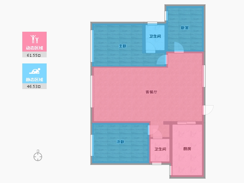 陕西省-汉中市-华建上城-102.00-户型库-动静分区