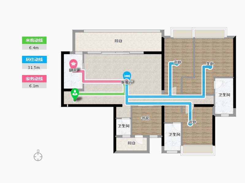 四川省-宜宾市-​华侨城三江口CBD-139.23-户型库-动静线