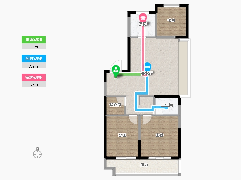 江苏省-盐城市-融创亭湖壹号公馆-82.40-户型库-动静线