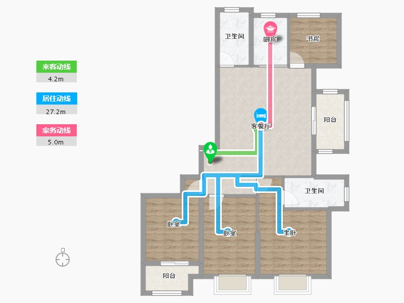 江苏省-徐州市-绿城蘭园-98.38-户型库-动静线