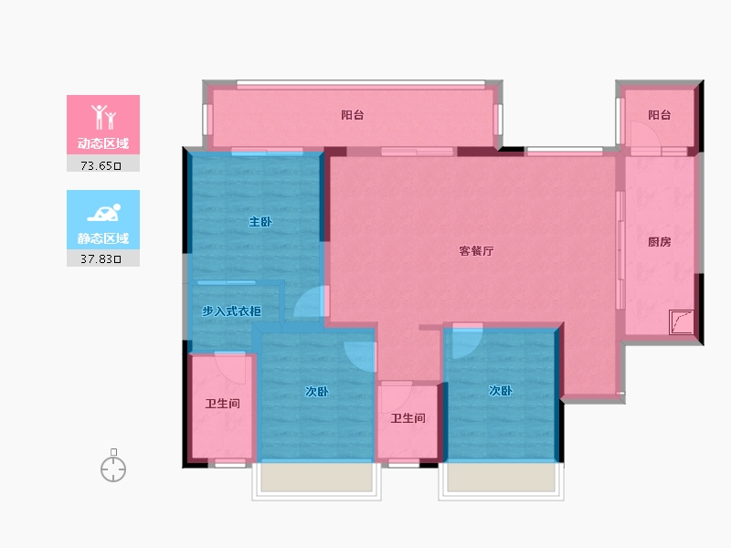 四川省-成都市-丽都府-106.00-户型库-动静分区