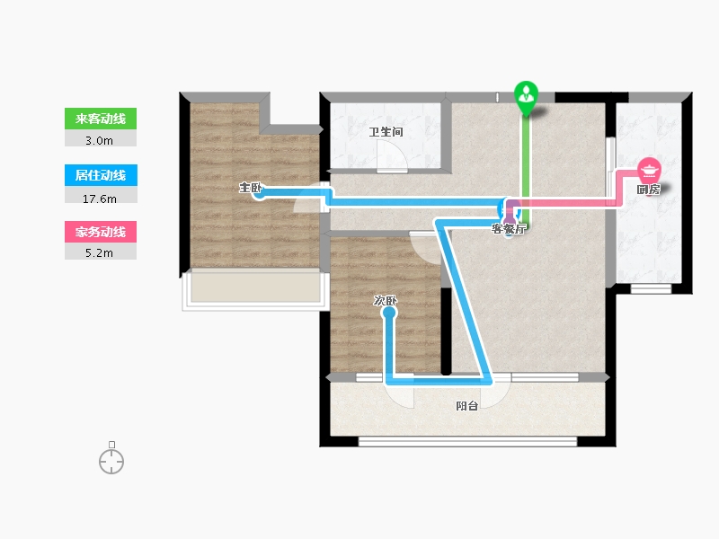 青海省-西宁市-中房·东方云舒-76.12-户型库-动静线