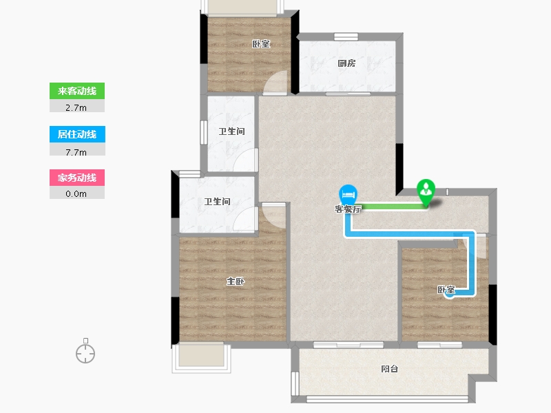 安徽省-阜阳市-旭辉双清江来-98.40-户型库-动静线