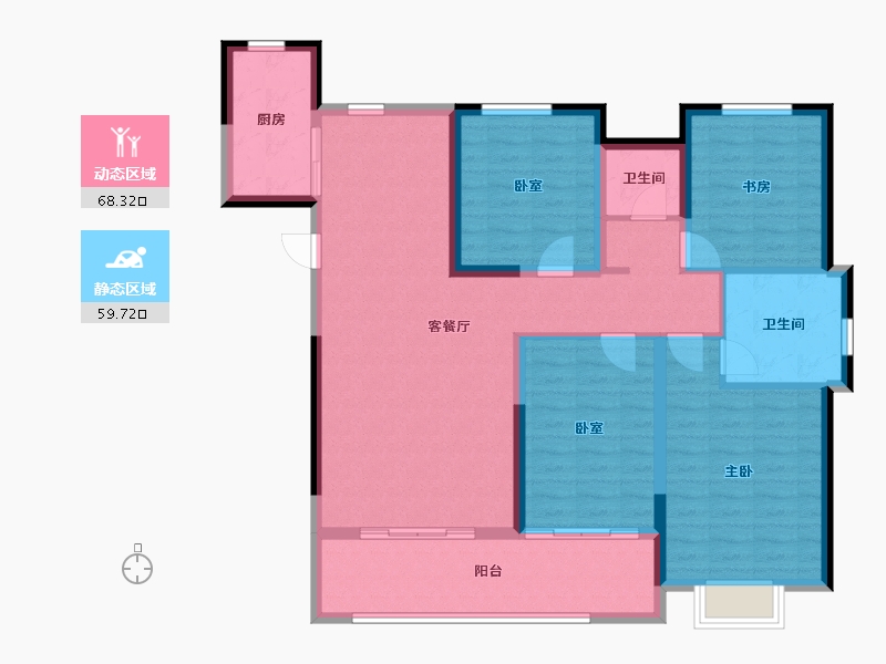 山东省-菏泽市-正东凯旋豪庭-115.20-户型库-动静分区