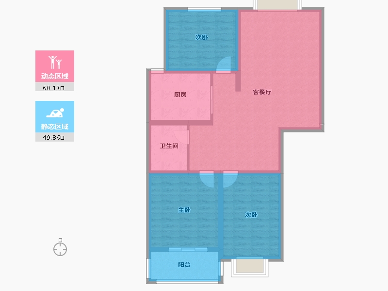 陕西省-咸阳市-嘉园华庭-99.20-户型库-动静分区