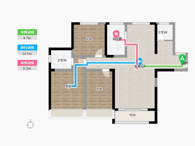 广西壮族自治区-柳州市-宝光·翡翠悦府-103.06-户型库-动静线