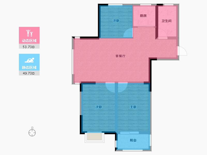 江苏省-盐城市-承亿西湖一品-93.60-户型库-动静分区