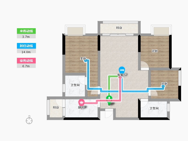 四川省-南充市-恒大华府-81.06-户型库-动静线