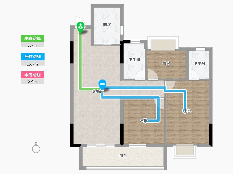 湖北省-襄阳市-国投襄阳府-88.79-户型库-动静线