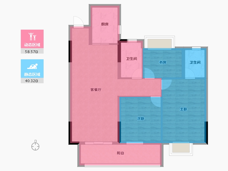 湖北省-襄阳市-国投襄阳府-88.79-户型库-动静分区