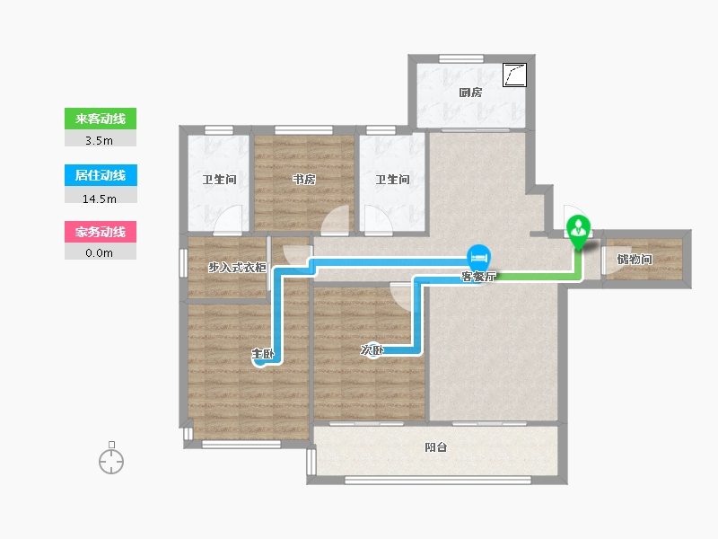 江苏省-苏州市-璞玥风华-104.00-户型库-动静线