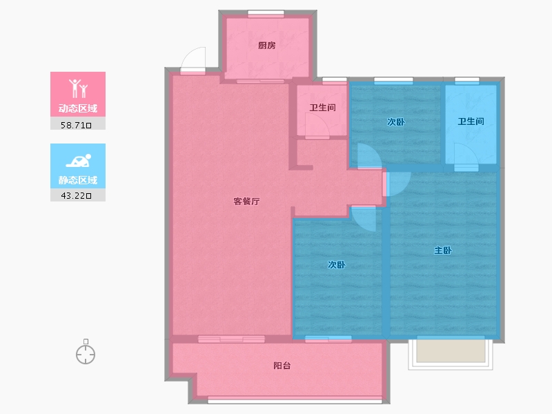 安徽省-阜阳市-华安公园1号-92.01-户型库-动静分区