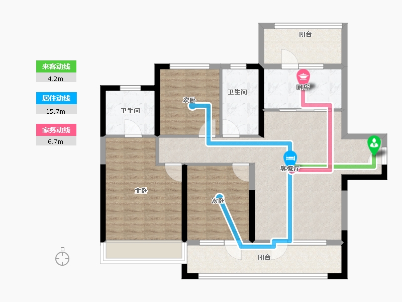 青海省-西宁市-中房·东方云舒-98.24-户型库-动静线