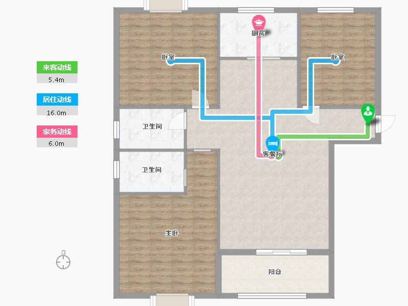 湖北省-孝感市-傲宇花园-127.00-户型库-动静线