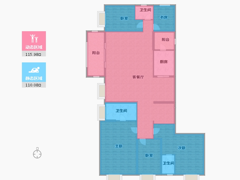 山东省-菏泽市-菏泽碧桂园-208.00-户型库-动静分区