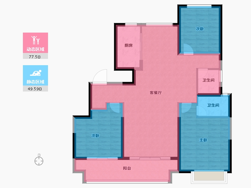 山东省-菏泽市-明丰理想城-114.98-户型库-动静分区