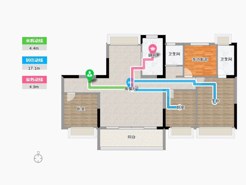 江苏省-盐城市-​碧桂园玺悦学府-120.00-户型库-动静线