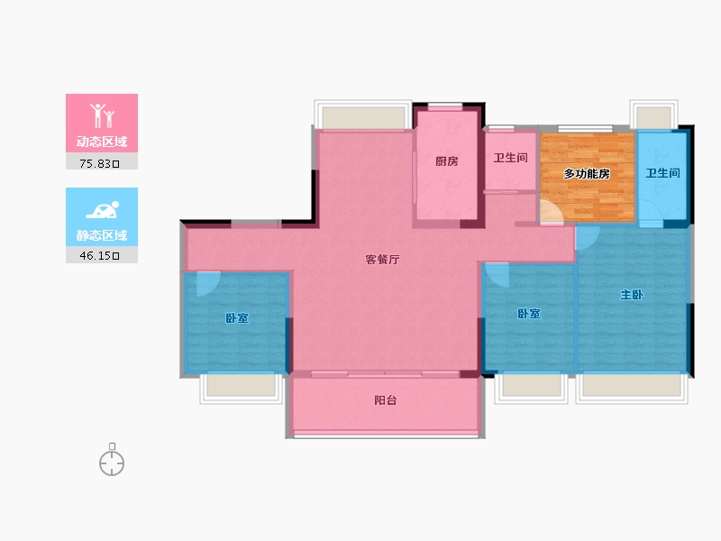 江苏省-盐城市-​碧桂园玺悦学府-120.00-户型库-动静分区