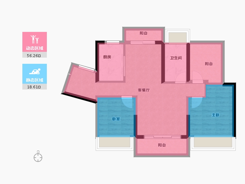 广东省-惠州市-江滨华府-65.36-户型库-动静分区