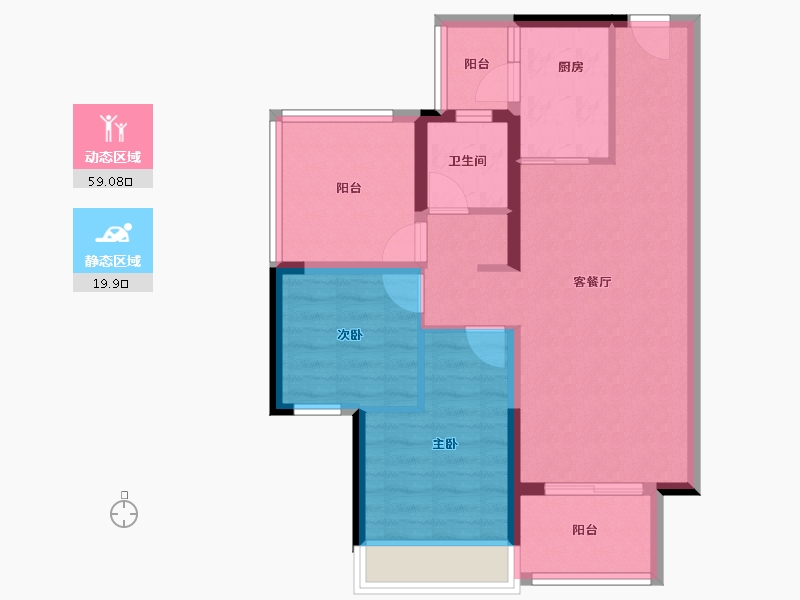 广东省-肇庆市-肇庆万达国家度假区-69.86-户型库-动静分区