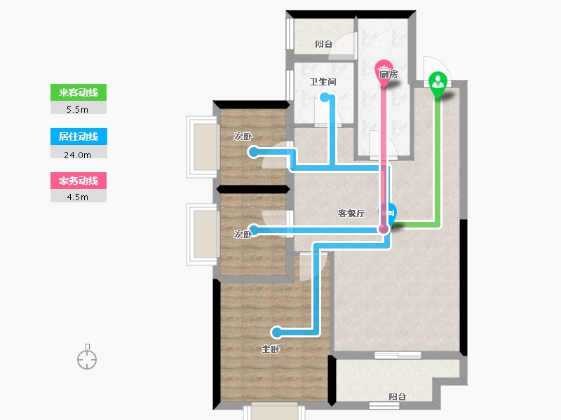 湖南省-郴州市-泊富君庭-77.82-户型库-动静线