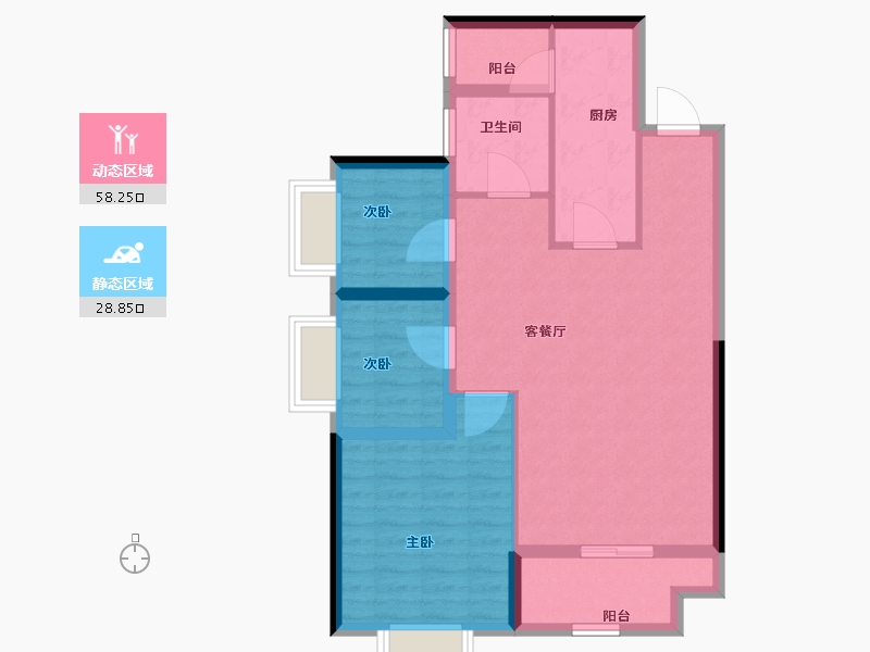 湖南省-郴州市-泊富君庭-77.82-户型库-动静分区