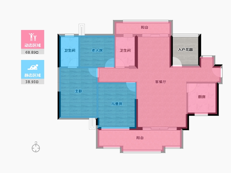 广东省-惠州市-隆生仲恺花园-102.01-户型库-动静分区