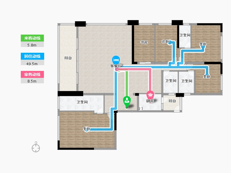 重庆-重庆市-公园大道-235.69-户型库-动静线