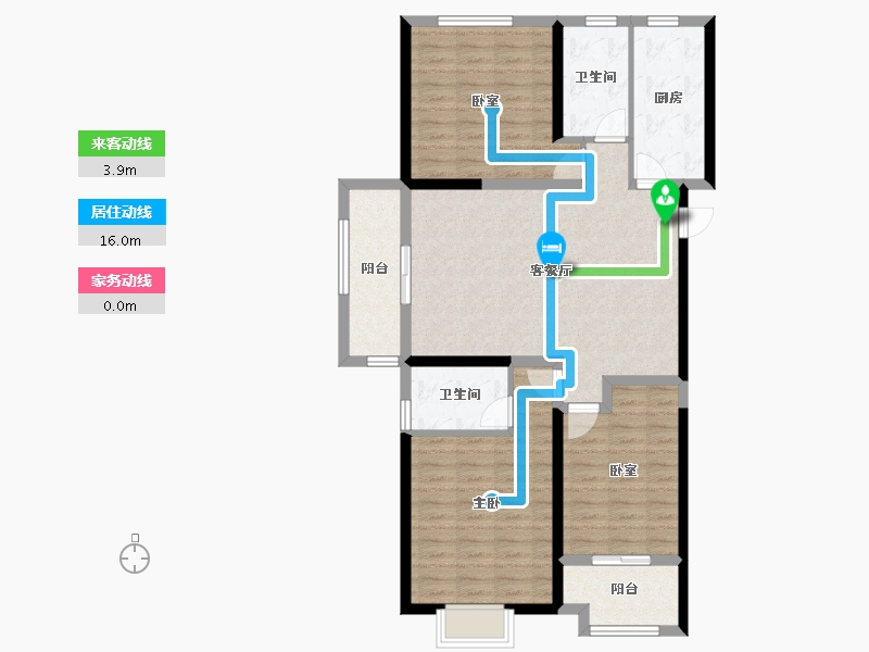 山东省-菏泽市-曹州名郡-104.78-户型库-动静线